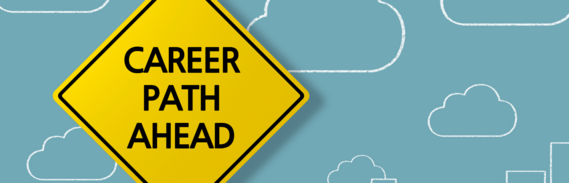 A sign which says 'career path ahead'