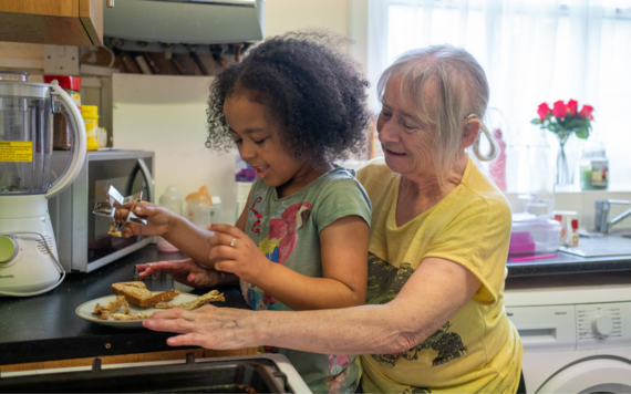 Centre for Ageing Better - woman and child cooking