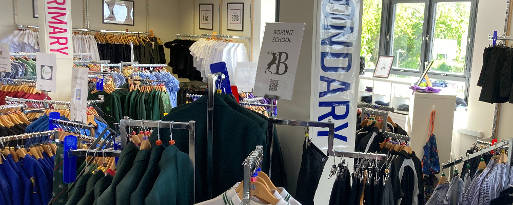 The school uniform shop at First Days Children's Charity's Elevate Centre in Wokingham