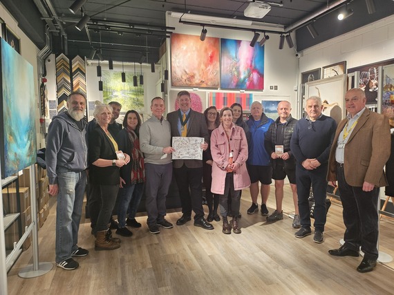 Image of businesses at map launch