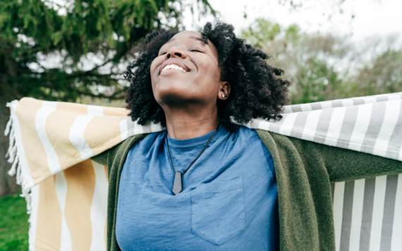 Woman enjoying the outdoors