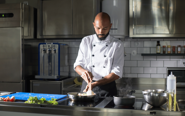 Chef preparing food