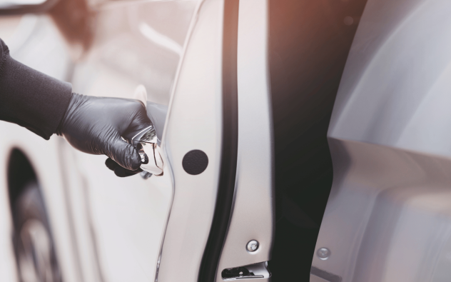 Van being broken into