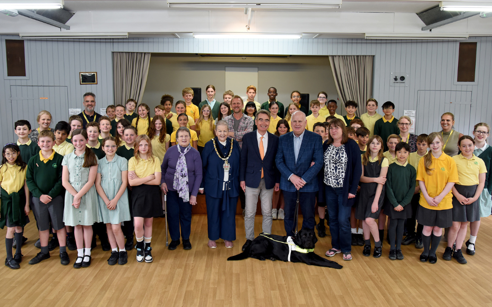 Children at California Rate Payers Hall to sing the Gorse Ride song