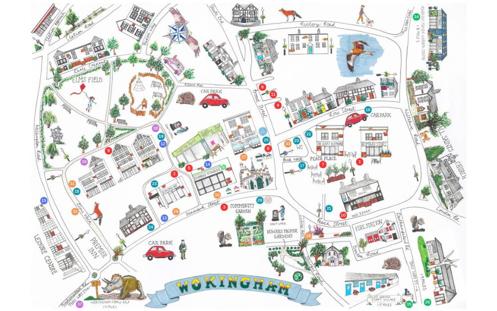 Vic Delaney's map of Wokingham