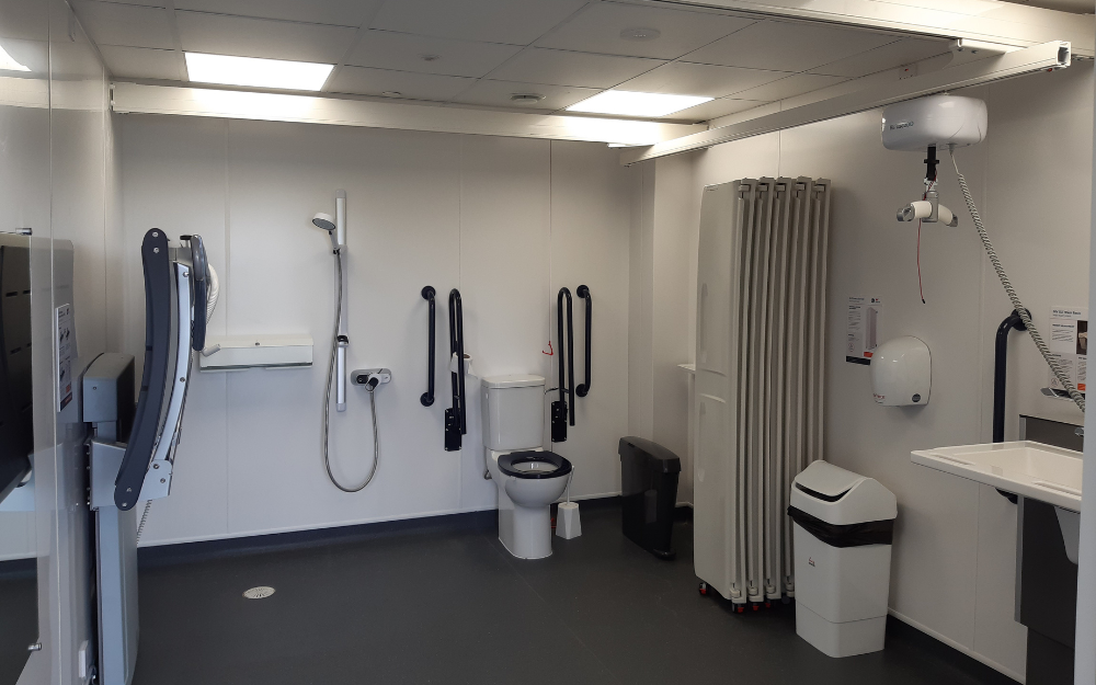 Accessible changing places toilet at Dinton Activity Centre