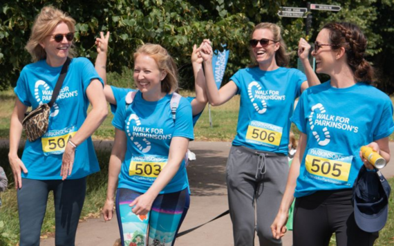 Four women taking part in a Parkinson's Walk
