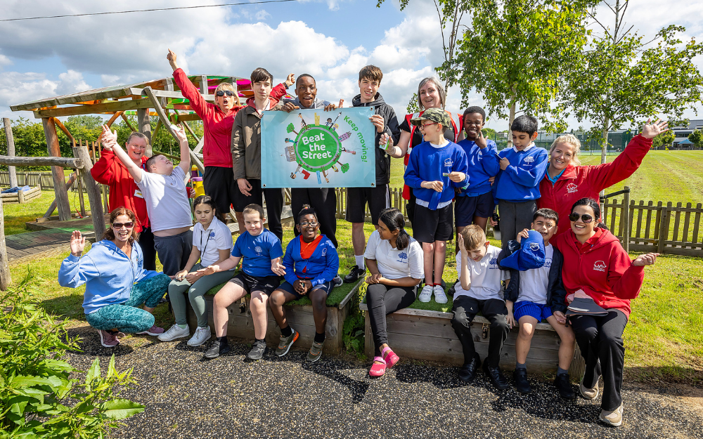Children at Addington School at the launch of Beat the Street