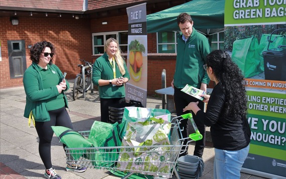 The council's recycling engagement team reaching out to residents about the upcoming waste collection changes