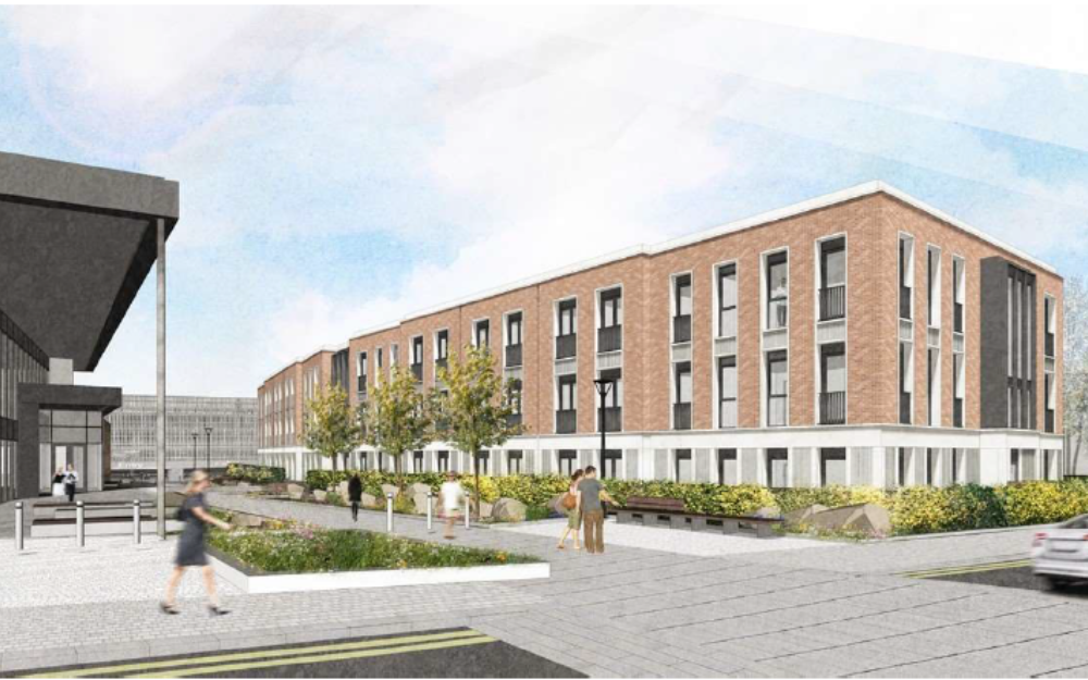 Artists impression of new apartment buildings at Carnival Place