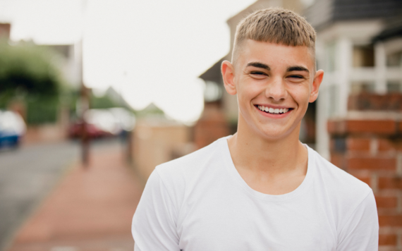 Young man smiling