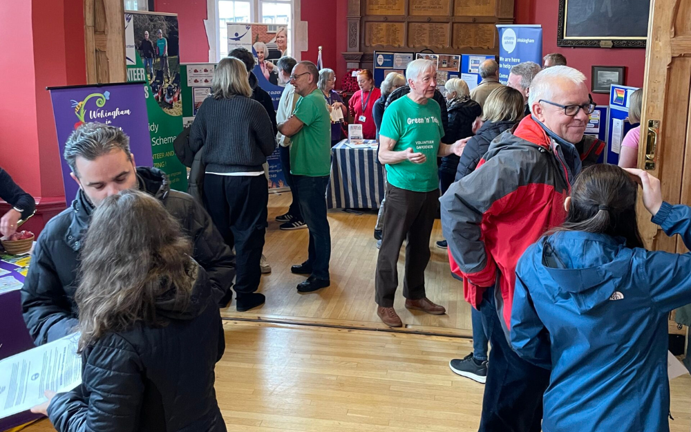 Wokingham town hall full of people looking for volunteering opportunities