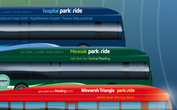 Three Park & Ride Buses