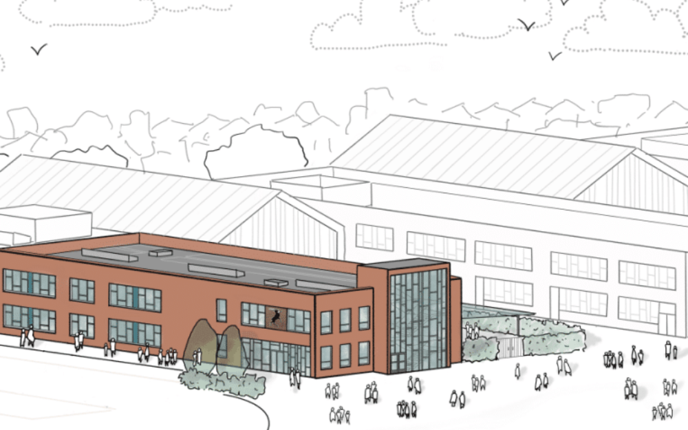 Artists impression of new sixth form at Bohunt Arborfield