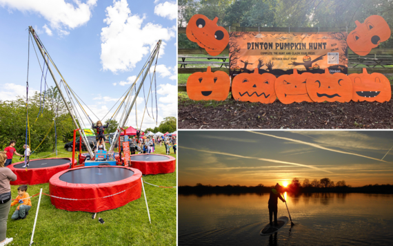 Dinton Pastures buildings decorated for Halloween