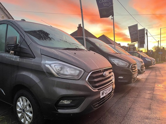 Image of vans parked in a row