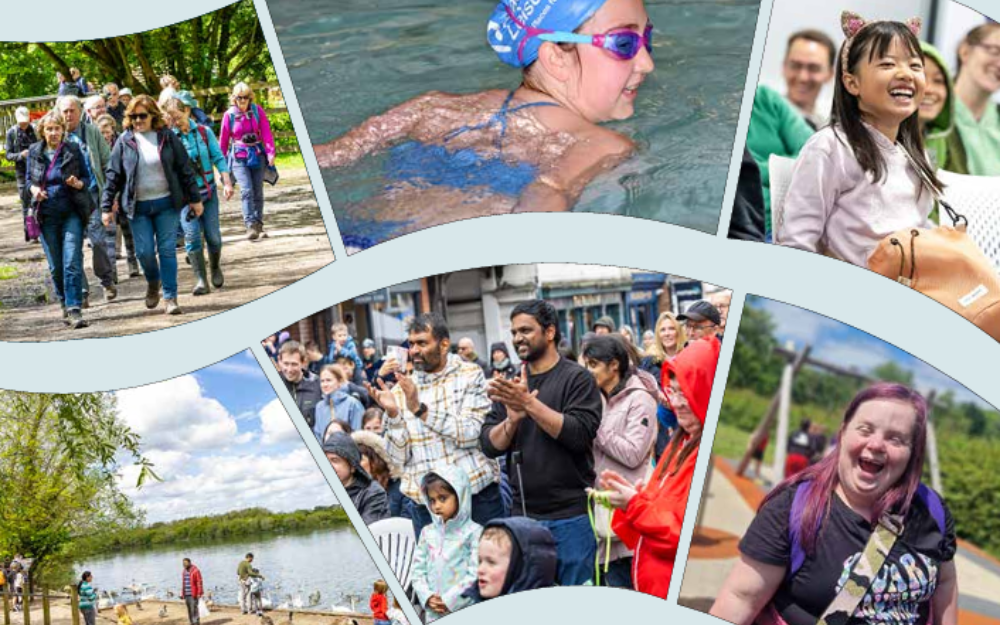 Collage of image sof people enjoying facilities across Wokingham Borough