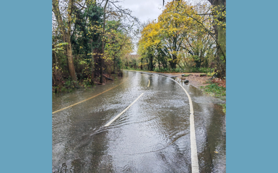 Flooded road