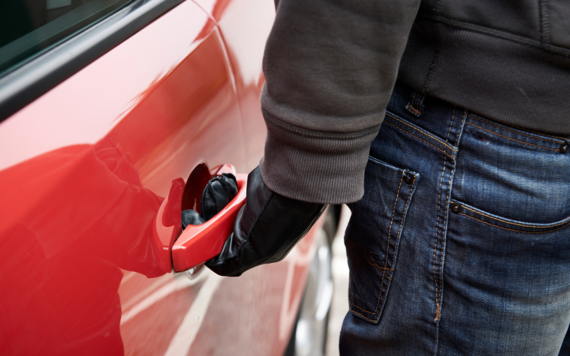 Car door being tried