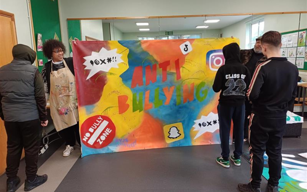 A graffiti creation from the children's workshop