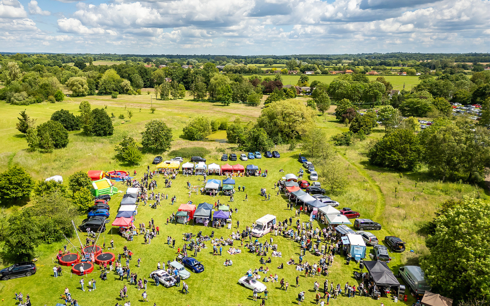 A packed Dinton events field