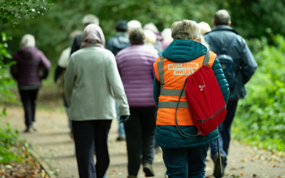 Wellbeing ramblers on a walk