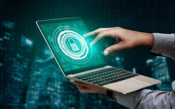 Image of laptop for cyber security
