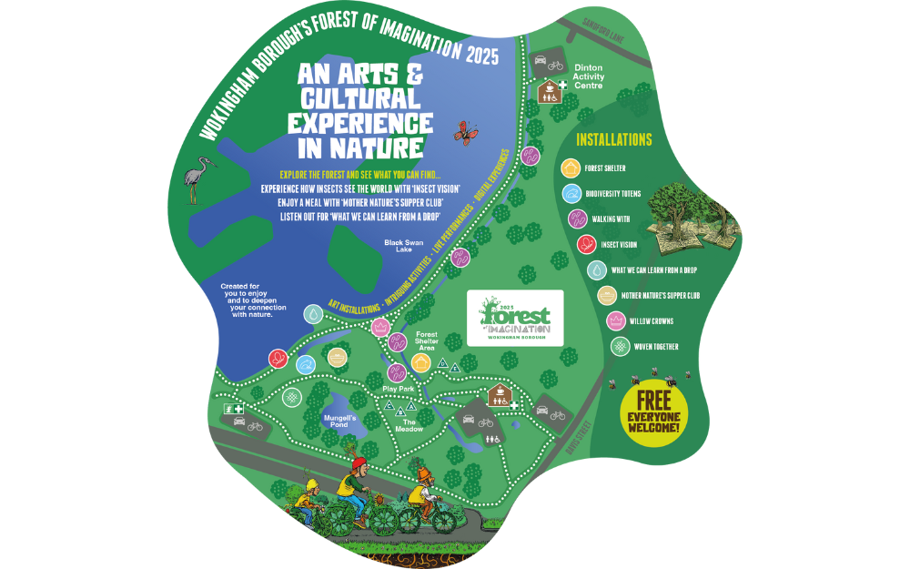 Map of Dinton Pastures for Forest of Imagination