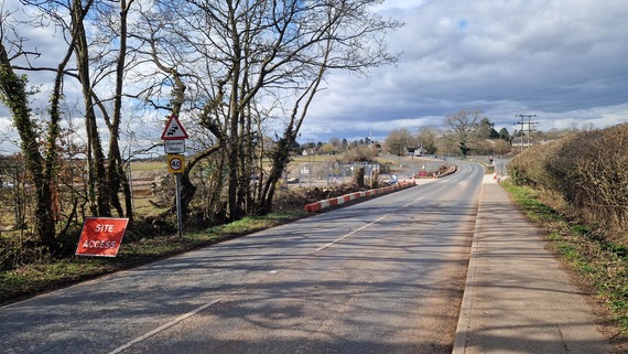 South Wokingham Distributor road site entrance