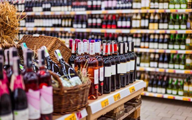 alcohol on sale in a shop