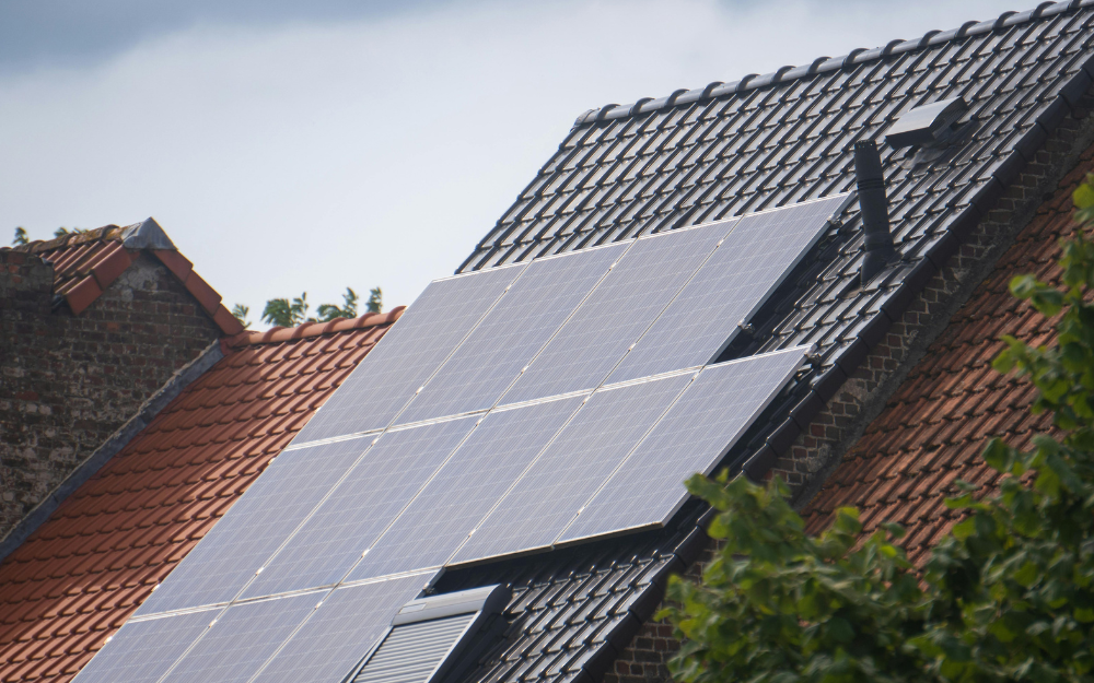 Solar panels on a roof