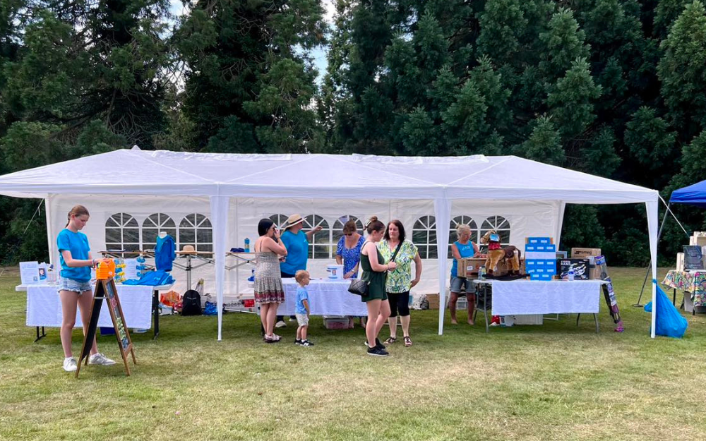 Tent at the ollie young foundation's summer funday