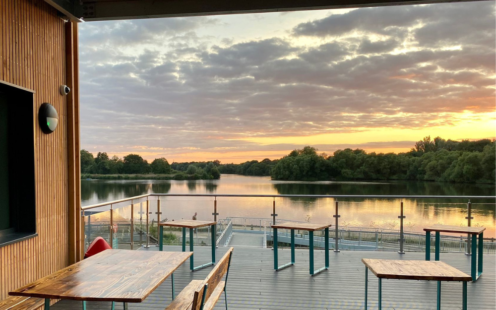 The view over the deck at Dinton Pastures