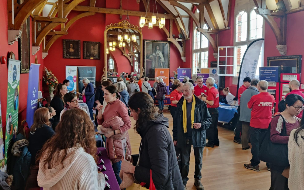 Dozens of people packed into Wokingham Town Hall for a volunteer fair
