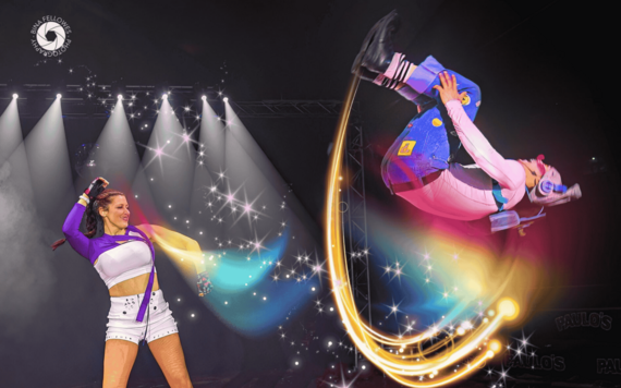 Circus act performing