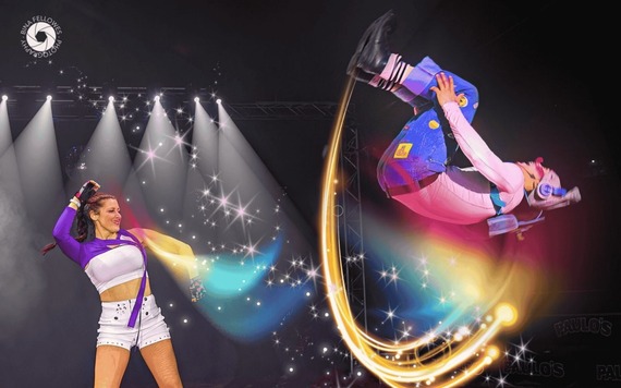 Circus act performing