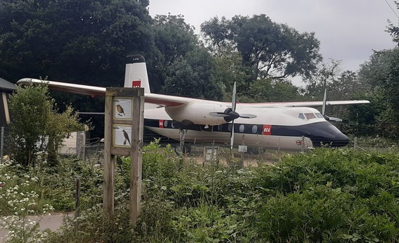 an aeroplane in the grounds of the Berkshire Aviation Museum