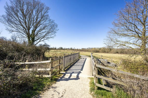 Walkway and entrance to a park in Wokingham
