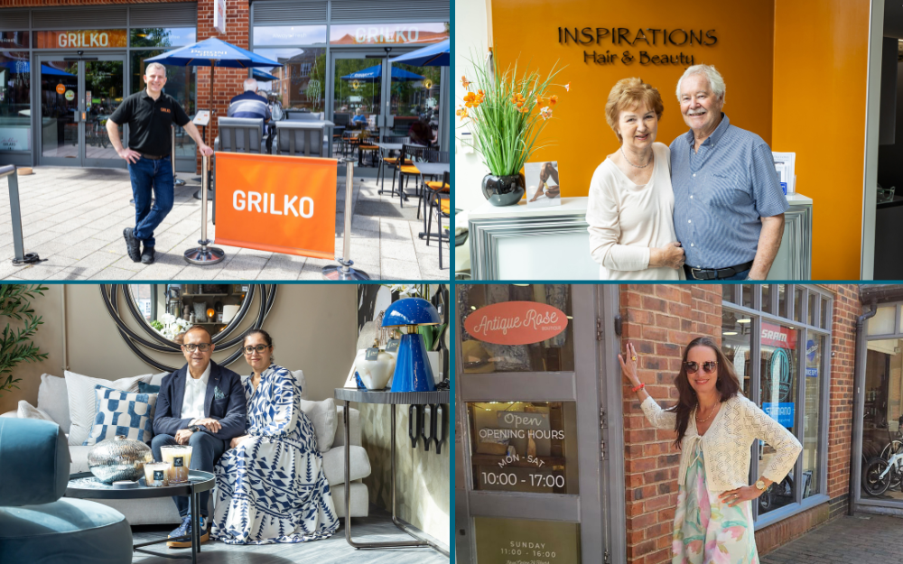 Collage of business owners around Wokingham