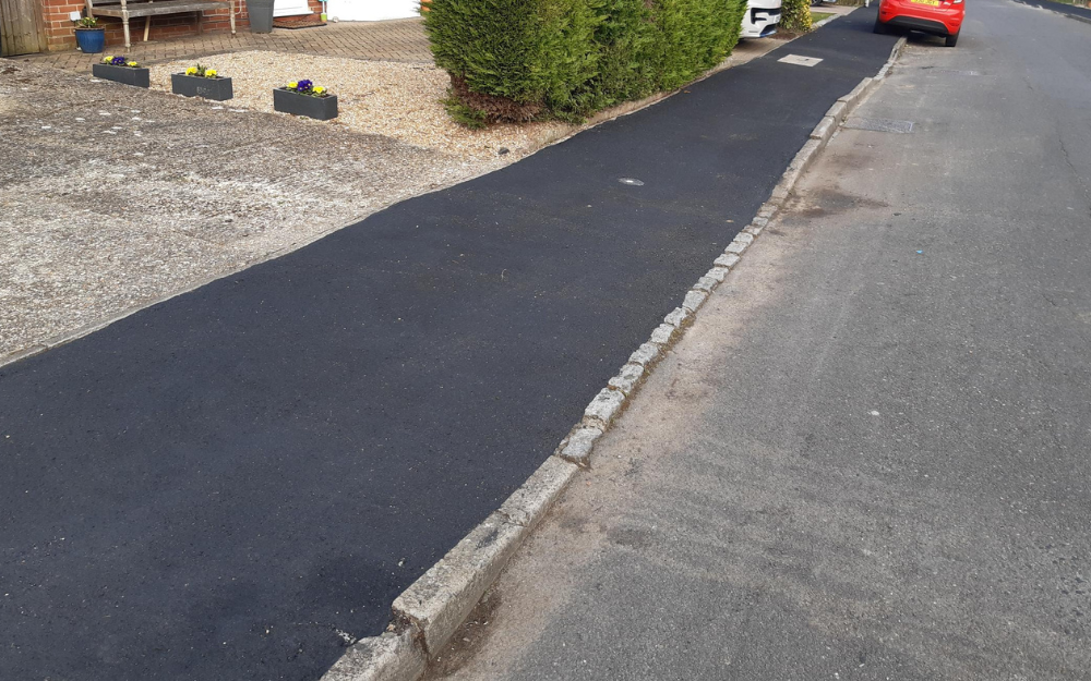 Slurry sealed footpath