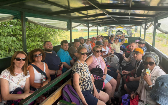 CLASP Members on a tractor ride
