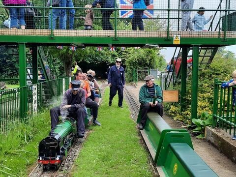 image of prospect park miniature railway steam trains and station