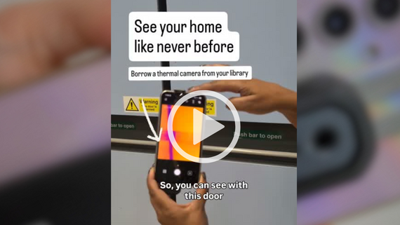 A video thumbnail still showing a thermal imaging camera