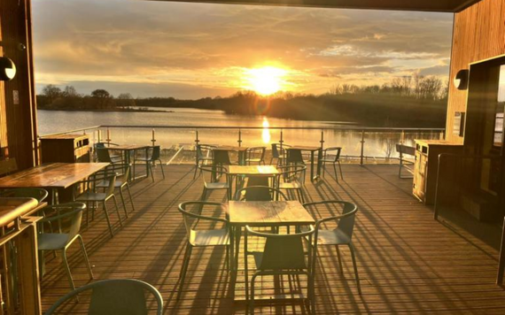 Sunset at the Coffee House at Dinton Pastures - Sundown Friday