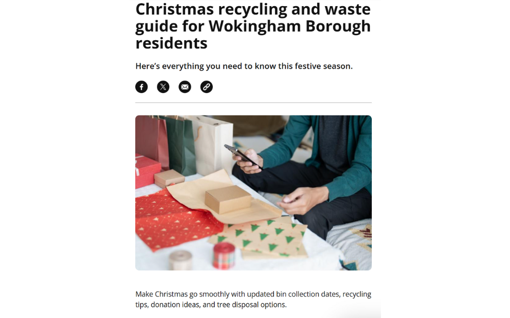Christmas bins rubbish recycling waste guide
