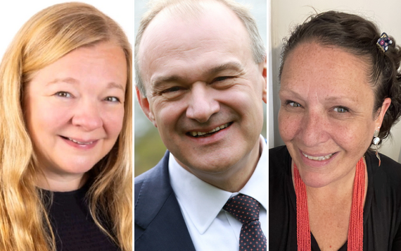  Sir Ed Davey, Leader of the Liberal Democrat Party, Jane Holmes, CEO of Building for the Future and Melissa Paulden