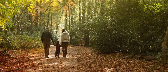family walking