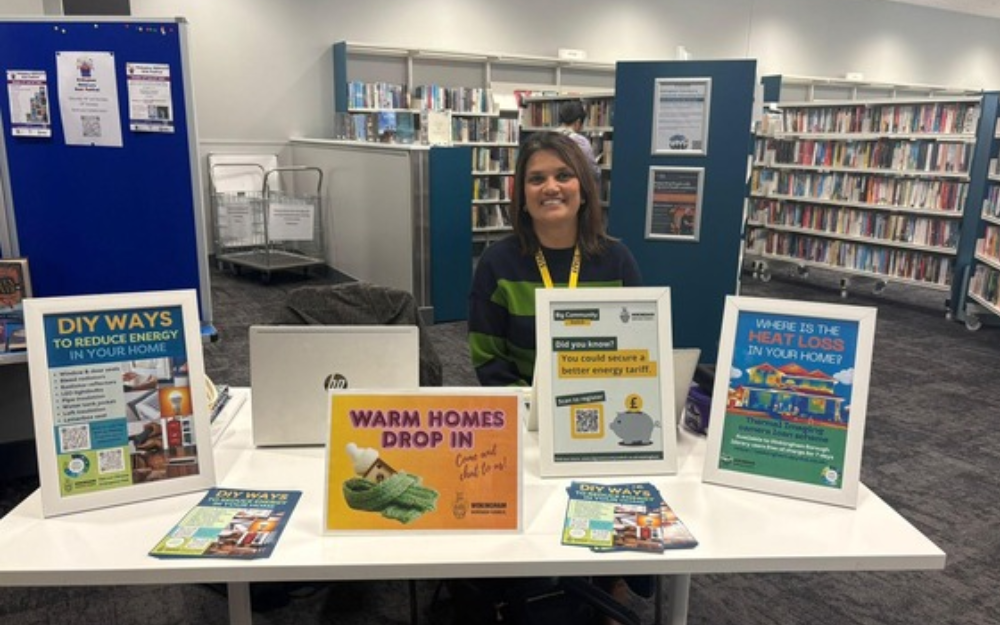 Council officer at the Warm Homes drop in