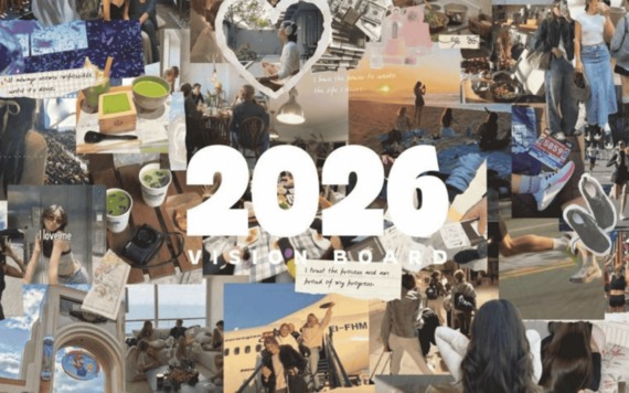 A vision board collage