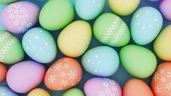 colourful easter eggs
